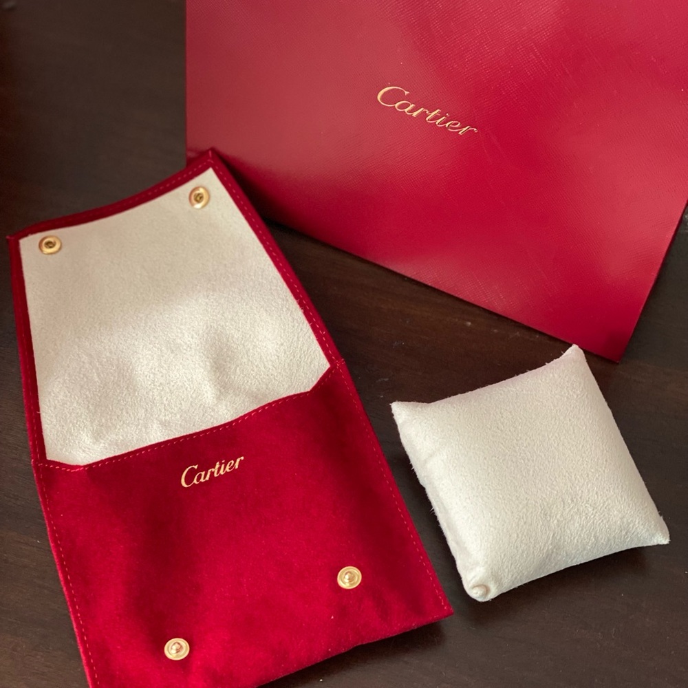 CARTIER SUEDE TRAVEL POUCH BRAND NEW